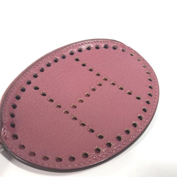 HERMES Evelyne H logo Wallet Coin Compartment coin purse Leather purple - Picture 6 of 13